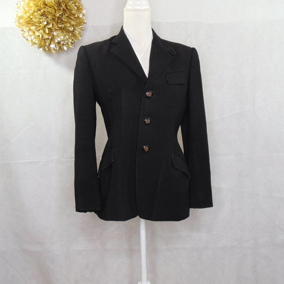 Ralph Lauren Black Label Jackets & Blazers - Ralph Lauren Black Structured Wool Blend Blazer